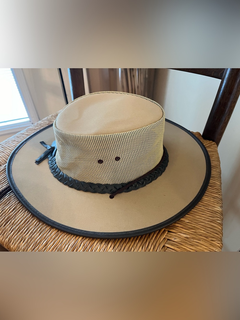 BC Hats Australia Cool as a Breeze Canvas Mesh Sun Hat Tan Size XL